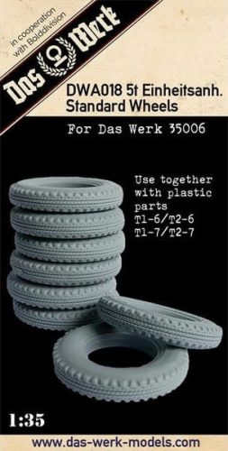 Das Werk DWA018 Resin Wheel Set fuer 5t Einheitsanhaenger 