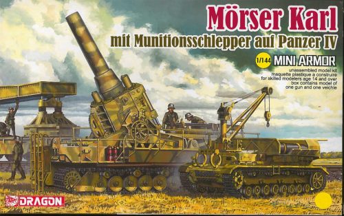 Dragon_14135 Morser Karl mit Munitionsschlepper auf Panzer IV (1/144)