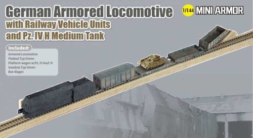 Dragon_14152 German Armored Locomotive with Railway Vehicle Units and Pz.IV H Medium Tank (1/144)