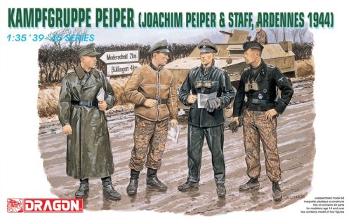 Dragon 6088 Kampfgruppe Peiper (Joachim Peiper & Staff Ardennes 1944) 1/35 figura makett