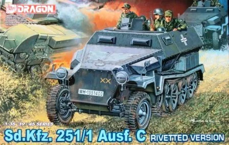 Dragon 6246 Sd.Kfz. 251/1 Ausf. C, szegecselt változat 1/35 makett