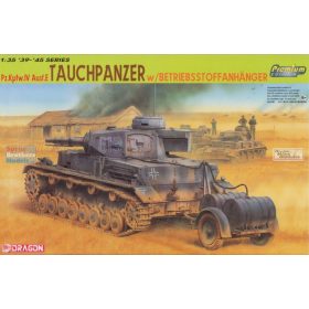   Dragon 6402 German Pz.Kpfw.IV Ausf.E Tauchpanzer w/Betriebsstoffanhänger 1/35 harckocsi makett