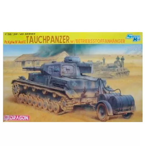Dragon 6402 German Pz.Kpfw.IV Ausf.E Tauchpanzer w/Betriebsstoffanhänger 1/35 harckocsi makett