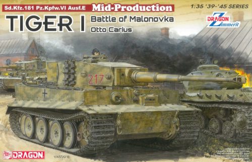 Dragon 6888 German Tiger I Mid Production w/Zimmerit Otto Carius (Battle of Malinava Village 1944) (1/35) harckocsi makett