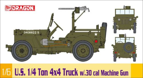 Dragon 75050  1/6 U.S. 1/4 Ton 4x4 Truck w/.30 cal Machine Gun (1/6)