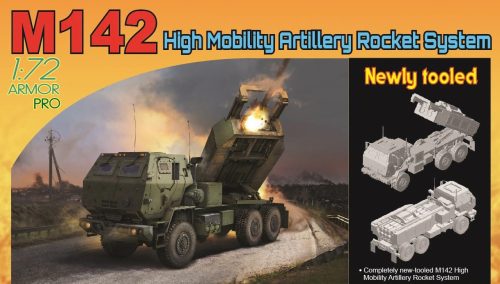 Dragon 7707 US M142 High Mobility Artillery Rocket System (HIMARS) 1/72 harcjármű makett