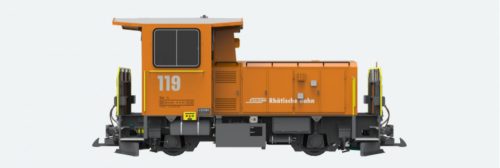 ESU 30492 Dízelmozdony, Schöma Tm 2/2 119, hosszú, narancssárga, RhB (E6) (G) - Sound és f
