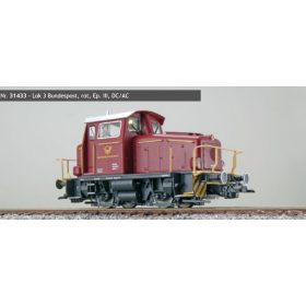   ESU 31433 Dízelmozdony BR KG 230 Deutz, Lok 3 Bundespost (E3) (H0) - LokSound hangdekóderrel, digitális kuplunggal és füst, DC/AC