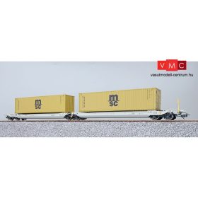  ESU 36541 Konténerszállító iker-teherkocsi Sdggmrs, 2 db konténerrel - MSC, AAE (E6) (H0)
