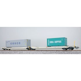   ESU 36546 Konténerszállító iker-teherkocsi Sdggmrs, 2 db konténerrel - Cosco / China Shipping, AAE (E6) (H0)
