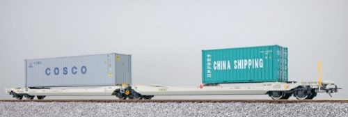 ESU 36546 Konténerszállító iker-teherkocsi Sdggmrs, 2 db konténerrel - Cosco / China Shipp