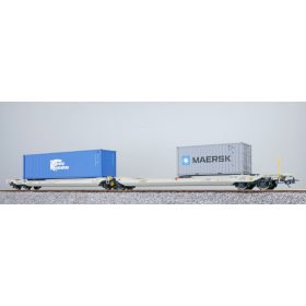   ESU 36547 Konténerszállító iker-teherkocsi Sdggmrs, 2 db konténerrel - TK / MAERSK, AAE (E6) (H0)