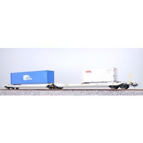   ESU 36552 Konténerszállító iker-teherkocsi Sdggmrs, 2 db konténerrel - TKRU 408456 + OOLU 287222, NL-RN (E6) (H0)