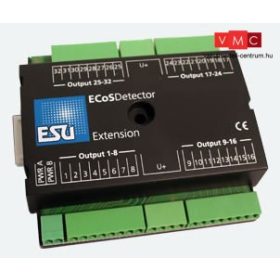   ESU 50095 ECoSDetector hosszabbítómodul, 32 digitális kimenet 100mA izzókhoz vagy LEDekhez, világítható kapcsolópultokhoz