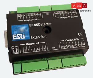 ESU 50095 ECoSDetector hosszabbítómodul, 32 digitális kimenet 100mA izzókhoz vagy LEDekhez,