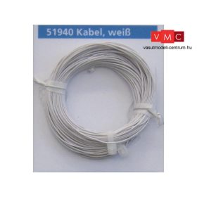   ESU 51940 Extravékony vezeték (10m), fehér, átmérő: 0,5mm, AWG36, 2A