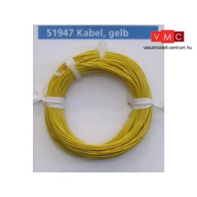   ESU 51947 Extravékony vezeték (10m), sárga, átmérő: 0,5mm, AWG36, 2A