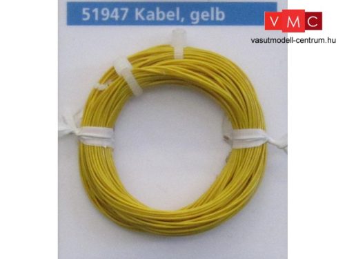 ESU 51947 Extravékony vezeték (10m), sárga, átmérő: 0,5mm, AWG36, 2A