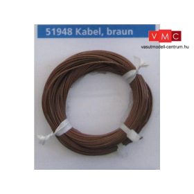   ESU 51948 Extravékony vezeték (10m), barna, átmérő: 0,5mm, AWG36, 2A