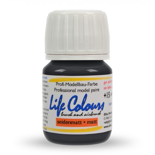 Elita Modelle 59011 Life Colours RAL9011 Graphitschwarz - fekete selyemfényű modellfesték, 15 ml