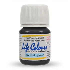   Elita Modelle 79017 Life Colours RAL9017 Verkehrsschwarz - fekete fényes modellfesték, 15 ml