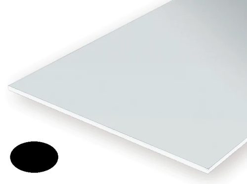 Evergreen 509113 Fekete sztirollap, 200 x 530 mm, 0,50 mm vastag (1 db)