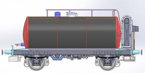 Exact-Train 20538 Tartálykocsi fékházzal, 24 m³, MÁV (E3) (H0)