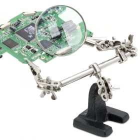   Fahrenheit 10102 Paneltartó nagyítóval és krokodilcsipeszekkel