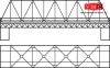 Faller 120560 Acélrácsos vasúti híd, 376 mm (H0)