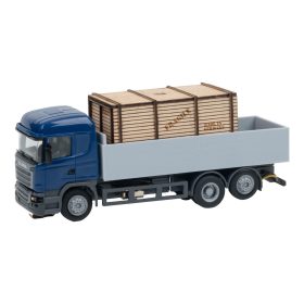   Faller 161325 Car System: Scania R 13 HL platós teherautó, faláda rakománnyal (HERPA) (H0) - digital