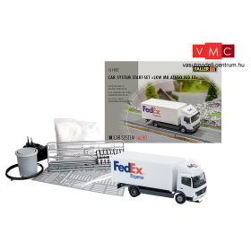 Faller 161488 Car-System kezdőkészlet: Mercedes-Benz Atego dobozos teherautó, FedEx (Herpa) 