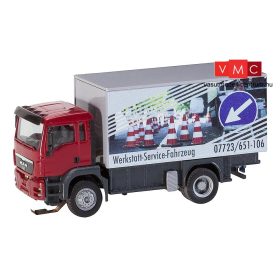 Faller 161554 Car System: MAN TGS dobozos teherautó, műhelykocsi (Herpa) (H0)