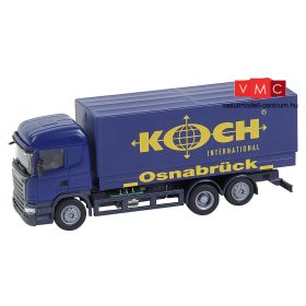 Faller 161595 Car System: Scania R 13 HL ponyvás teherautó, Koch (Herpa) (H0)