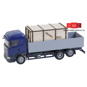 Faller 161597 Car System: Scania R 13 HL platós teherautó, faláda rakománnyal (Herpa) (H0)