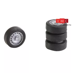   Faller 163108 Komplett kerék (Car-System), 4 db, Mercedes-Sprinter és Volkswagen T5 autókhoz (H0)