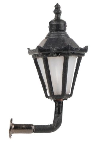 Faller 180111 Díszes utcai lámpa falikaron, 3 db, melegfehér LED (H0)
