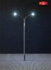 Faller 180201 Ostoros utcai lámpa, dupla, 95 mm - LED (HO)