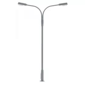   Faller 180220 Modern ostoros utcai lámpa, dupla - hidegfehér LED (H0)