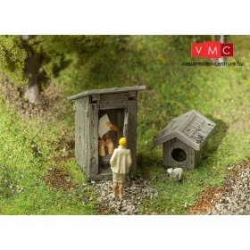 Faller 180396 Kerti WC figurával, működő ajtóval (H0)