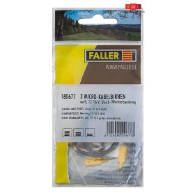 Faller 180677 Mikro izzó kábellel, fehér (3 db)