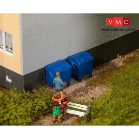 Faller 180914 Kerekes szemetesedények (kuka), kék - 2 db (H0)