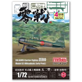   Fine Molds FR01 Mitsubishi, Early Prod. IJN A6M5 Carrier Fighter ZERO Model 52 (1/72) repülőgép makett