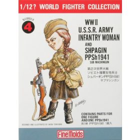   Fine Molds FT4 W.W.II U.S.S.R. Infantry Woman & PPSh1941 (1/12)