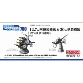   Fine Molds WA41 12.7 mm AA Gun Quad mount & Oerlikon 20 mm Gun (WWII Royal Navy) (1/700)