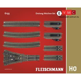  Fleischmann 6193 Sínkészlet E, hármasváltó kiegészítés - Fleischmann Profi (H0)