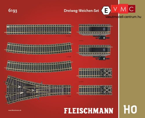 Fleischmann 6193 Sínkészlet E, hármasváltó kiegészítés - Fleischmann Profi (H0)