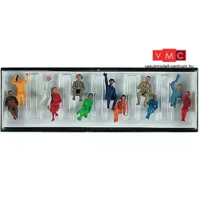   Fleischmann 647001 Ülő figurák személykocsikba, utasok, 12 db (H0)