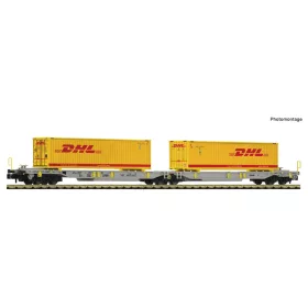   Fleischmann 6660069 Konténerszállító hattengelyes iker-zsebeskocsi, T2000, DHL, AAE (E6) (N)