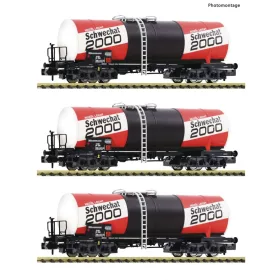   Fleischmann 6660073 Tartálykocsi-készlet, 3-részes négytengelyes Zans, Schwechat 2000, ÖBB (E4) (N)