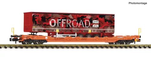 Fleischmann 6660084 Konténerszállító négytengelyes zsebeskocsi, T5 Sdgnss, Offroad, Wascosa (E6) (N)